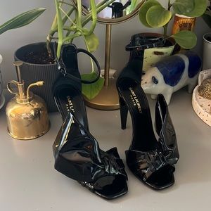 🔥Authentic Saint Laurent big bow high heels🔥